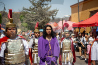 Stations Of The Cross For Passion Of Christ In Queretaro