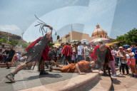 Stations Of The Cross For Passion Of Christ In Queretaro