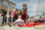 Stations Of The Cross For Passion Of Christ In Queretaro