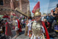 Stations Of The Cross For Passion Of Christ In Queretaro