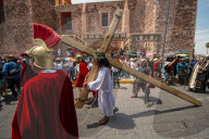 Stations Of The Cross For Passion Of Christ In Queretaro