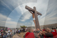 Stations Of The Cross For Passion Of Christ In Queretaro