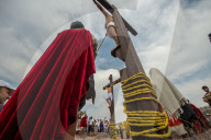 Stations Of The Cross For Passion Of Christ In Queretaro