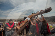 Stations Of The Cross For Passion Of Christ In Queretaro