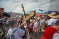 Stations Of The Cross For Passion Of Christ In Queretaro