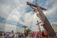 Stations Of The Cross For Passion Of Christ In Queretaro