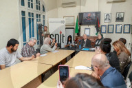 Mustafa Barghouti Holds Press Conference In Tunis