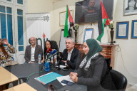 Mustafa Barghouti Holds Press Conference In Tunis
