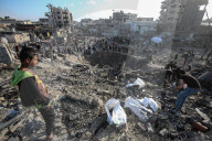 Israeli bombing leaves large crater in Gaza