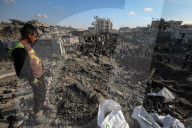 Israeli bombing leaves large crater in Gaza
