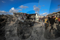 Israeli bombing leaves large crater in Gaza