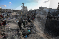 Israeli bombing leaves large crater in Gaza