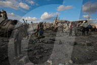 Israeli bombing leaves large crater in Gaza