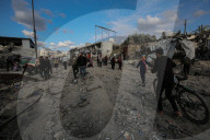 Israeli bombing leaves large crater in Gaza