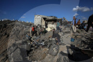 Israeli bombing leaves large crater in Gaza
