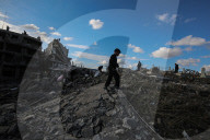 Israeli bombing leaves large crater in Gaza