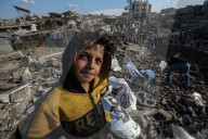 Israeli bombing leaves large crater in Gaza