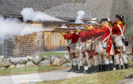 First battles of the American Revolution reenactment