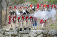First battles of the American Revolution reenactment