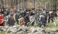 First battles of the American Revolution reenactment