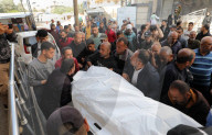 Gazans mourn relatives killed in air raid