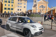 EXCLUSIVE - Pope Francis  at the Santa Maria Assunta Cathedral in Ajaccio