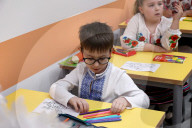 Ukrainian children forced to learn underground as Russia targets civilians