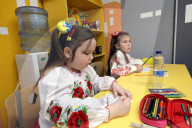 Ukrainian children forced to learn underground as Russia targets civilians