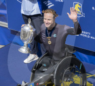 Swiss Marcel Hug wins mens wheelchair Boston Marathon