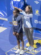 Kenya's Sharon Lokedi wins Boston Marathon