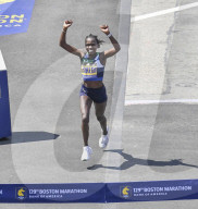 Kenya's Sharon Lokedi wins Boston Marathon