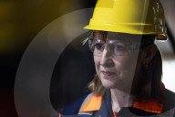 Rachel Reeves UK Chancellor of the Exchequer visits British Steel in Scunthorpe