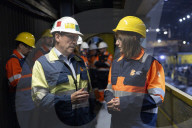 Rachel Reeves UK Chancellor of the Exchequer visits British Steel in Scunthorpe