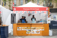 St George's Day celebrations at Trafalgar Square, London, UK. 