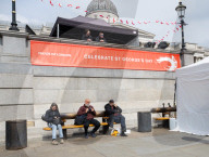 St George's Day celebrations at Trafalgar Square, London, UK. 