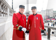 St George's Day celebrations at Trafalgar Square, London, UK. 