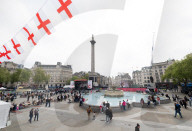 St George's Day celebrations at Trafalgar Square, London, UK. 