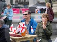 St George's Day celebrations at Trafalgar Square, London, UK. 