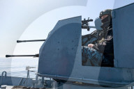 Ukrainian Navy on patrol in Black Sea off Odesa coast