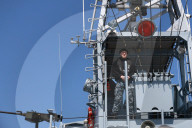Ukrainian Navy on patrol in Black Sea off Odesa coast