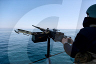 Ukrainian Navy on patrol in Black Sea off Odesa coast