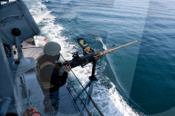 Ukrainian Navy on patrol in Black Sea off Odesa coast