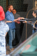 Ben Affleck signs autographs as leaving his hotel in New York City