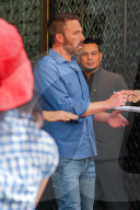 Ben Affleck signs autographs as leaving his hotel in New York City