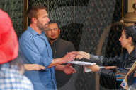 Ben Affleck signs autographs as leaving his hotel in New York City
