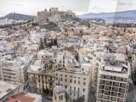 Aerial View Of Athens From A Drone