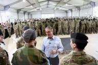 Prime Minister Keir Starmer troop visit with Christopher Luxon
