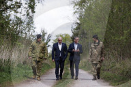 Prime Minister Keir Starmer troop visit with Christopher Luxon