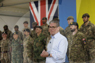 Prime Minister Keir Starmer troop visit with Christopher Luxon