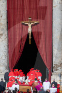 Ceremony With The Pope Francis' Body, Who Will Lie In State At St. Peter's Basilica For Three Days, Pass Through The Crowd At The Vatican